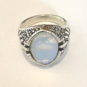 Bague en angelite blanche