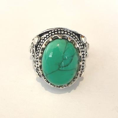Bague en howlite verte