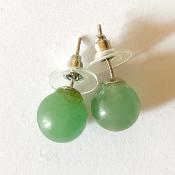 Boucles d'oreilles perles vertes