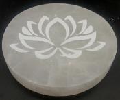 support encens sélénite fleur lotus 