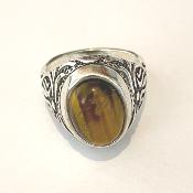 Bague en oeil de tigre