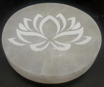 support encens sélénite fleur lotus 