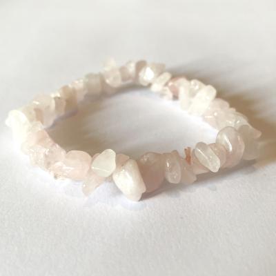 bracelet baroque en quartz rose