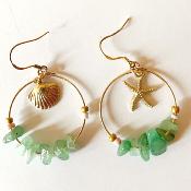 Boucles d'oreilles coquillage