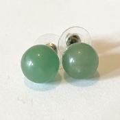 Boucles d'oreilles perles vertes