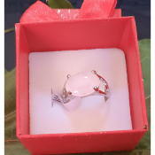 Bague en quartz rose