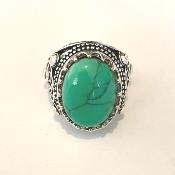 Bague en howlite verte