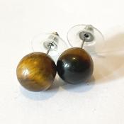 Boucles d'oreilles perles tigre