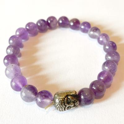 bracelet améthyste bouddha 