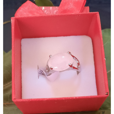 Bague en quartz rose